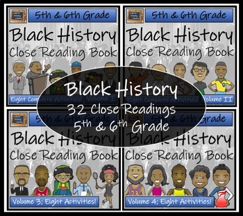 Preview of Black History Reading Comprehension Book Bundle | 5th Grade & 6th Grade
