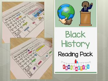 Preview of Black History Reading Comprehension Fun - Kindergarten