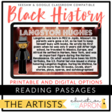 Black History Reading Printables: Artists... NOW DIGITAL!