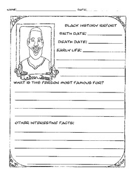 Black History Report/ Coloring Pages by A -Team Scholars | TpT
