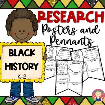 Preview of Black History Research Posters and Pennants 