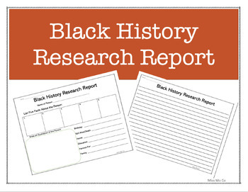 Preview of Black History Research Report