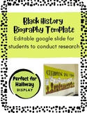 Black History Research Template