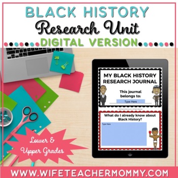Preview of Black History Research Unit | Lower and Upper Grades (Digital Version)
