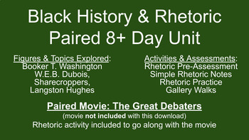 Preview of Black History & Rhetoric Paired Unit