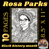 Black History -Rosa Parks Mandala Coloring Pages