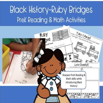 Preview of Black History Ruby Bridges PreK Reading & Math Activities