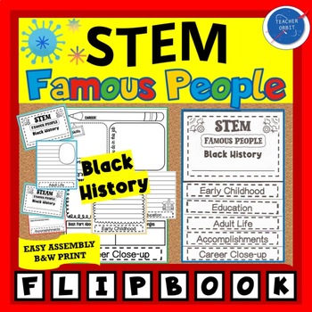 Preview of Black History STEM Famous People & Leaders Flipbook Activity | STEAM