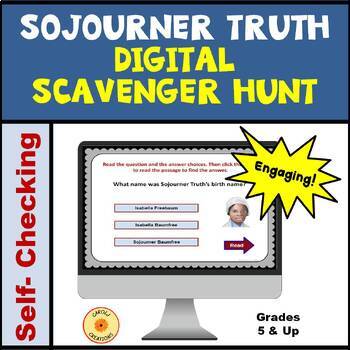 Preview of Black History Sojourner Truth Digital Scavenger Hunt