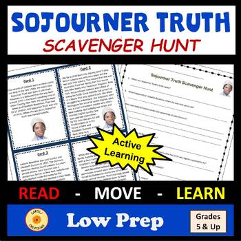 Preview of Black History Sojourner Truth Scavenger Hunt with Easel Option