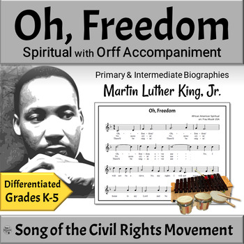 Preview of Black History Song and Music Activities - Martin Luther King Jr