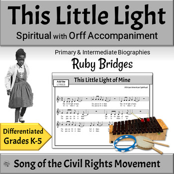 Preview of Black History Song and Music Activities - Spotlight on Ruby Bridges
