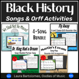Black History Songs and Orff Activities Music BUNDLE | Rap