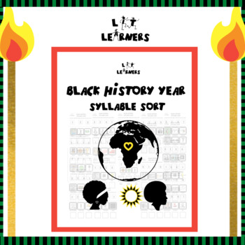 Preview of Black History Syllable Sort by Lit Learners