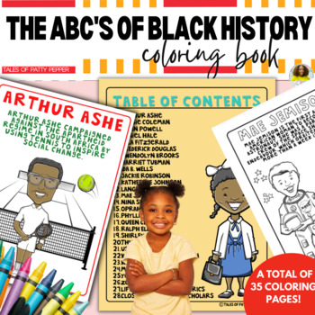 Preview of Black History: The ABC's of Black History Coloring Book
