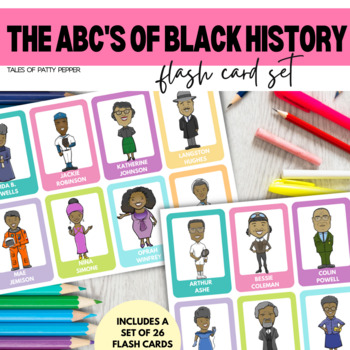 Preview of Black History: The ABC's of Black History Flashcards