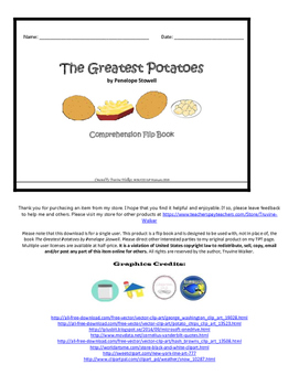 Preview of Black History: The Greatest Potatoes Comprehension Flipbook