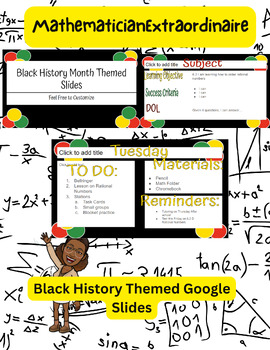 Preview of Black History Themed Google Slides (Simple)