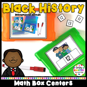 Preview of Black History Themed Math Box Centers For Kindergarten