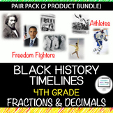 Black History Timelines Pair Pack - 4th Grade Fractions an