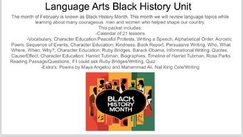 Preview of Black History Unit (21 Lessons)