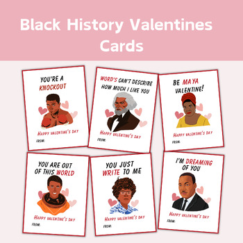 Preview of Black History Valentines Day Cards - Valentines Day History
