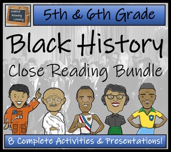 Preview of Black History Volume 2 Close Reading Comprehension Bundle | 5th & 6th Grade