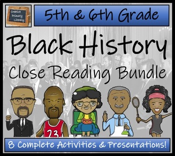 Preview of Black History Volume 3 Close Reading Comprehension Bundle | 5th & 6th Grade