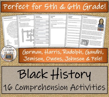 Black History Volumes 1 & 2 Close Reading Comprehension Bundles 5th ...