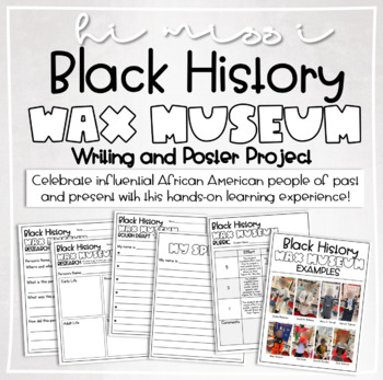 Preview of Black History Wax Museum Poster and Writing Project