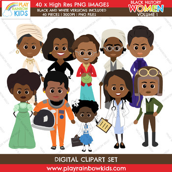 Preview of Black History Women Clipart Volume 1