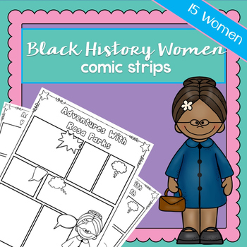 Preview of Black History Women Comic Strips | Printable Worksheets | Black History Month
