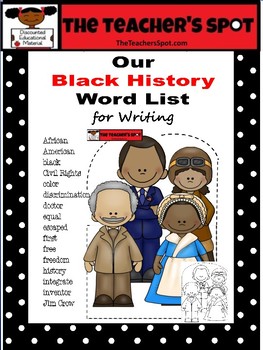 Preview of Black History Words for Writing