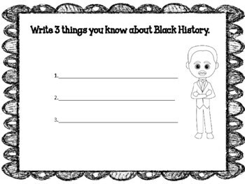 black history writing paper