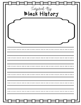 black history writing paper