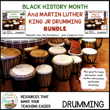 Preview of Black History and Martin Luther King Bucket Drumming Bundle