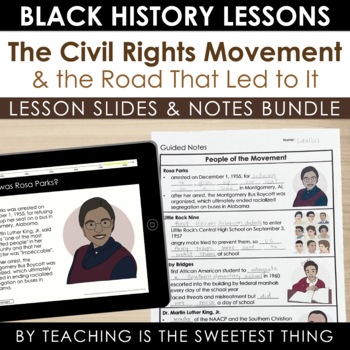 Preview of Black History and the Civil Rights Slides and Notes Bundle