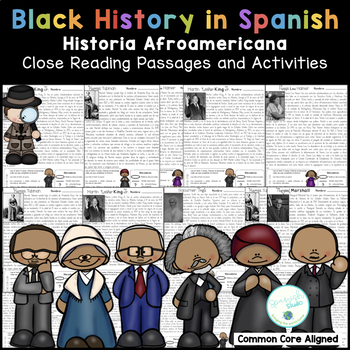 Preview of Black History in Spanish Passages and Activities