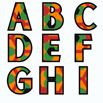 Preview of Black History month Alphabet letters