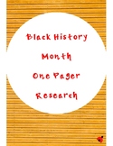 Black History month- one pager scientist research
