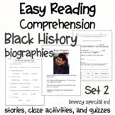 Black History - set 2 - Easy Reading Comprehension for Spe