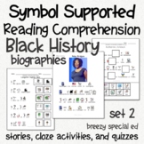 Black History set 2 - Symbol Reading Comprehension for Special Ed