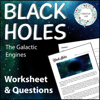 Preview of Black Holes - Worksheet & Questions