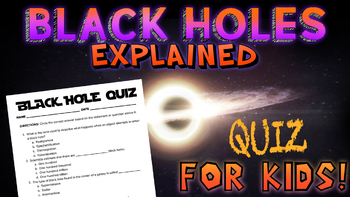 Preview of Black Holes Quiz