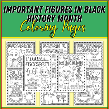 Preview of Black History Month Coloring Pages, Juneteenth Coloring Sheets
