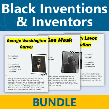 Preview of Black Inventions and Inventors Bundle | Black STEM History