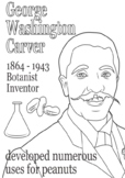 Black Inventor George Washington Carver Coloring Page Blac