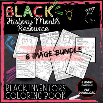 Preview of Black Inventors Bundle Coloring Pages
