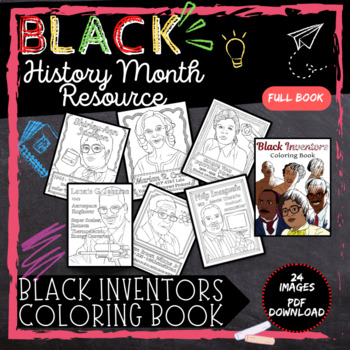 Preview of Black Inventors Coloring Page Black History Month Resource Full Book Download
