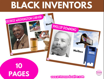 Preview of Black Inventors Learning Cards For Preschool/Pre-K